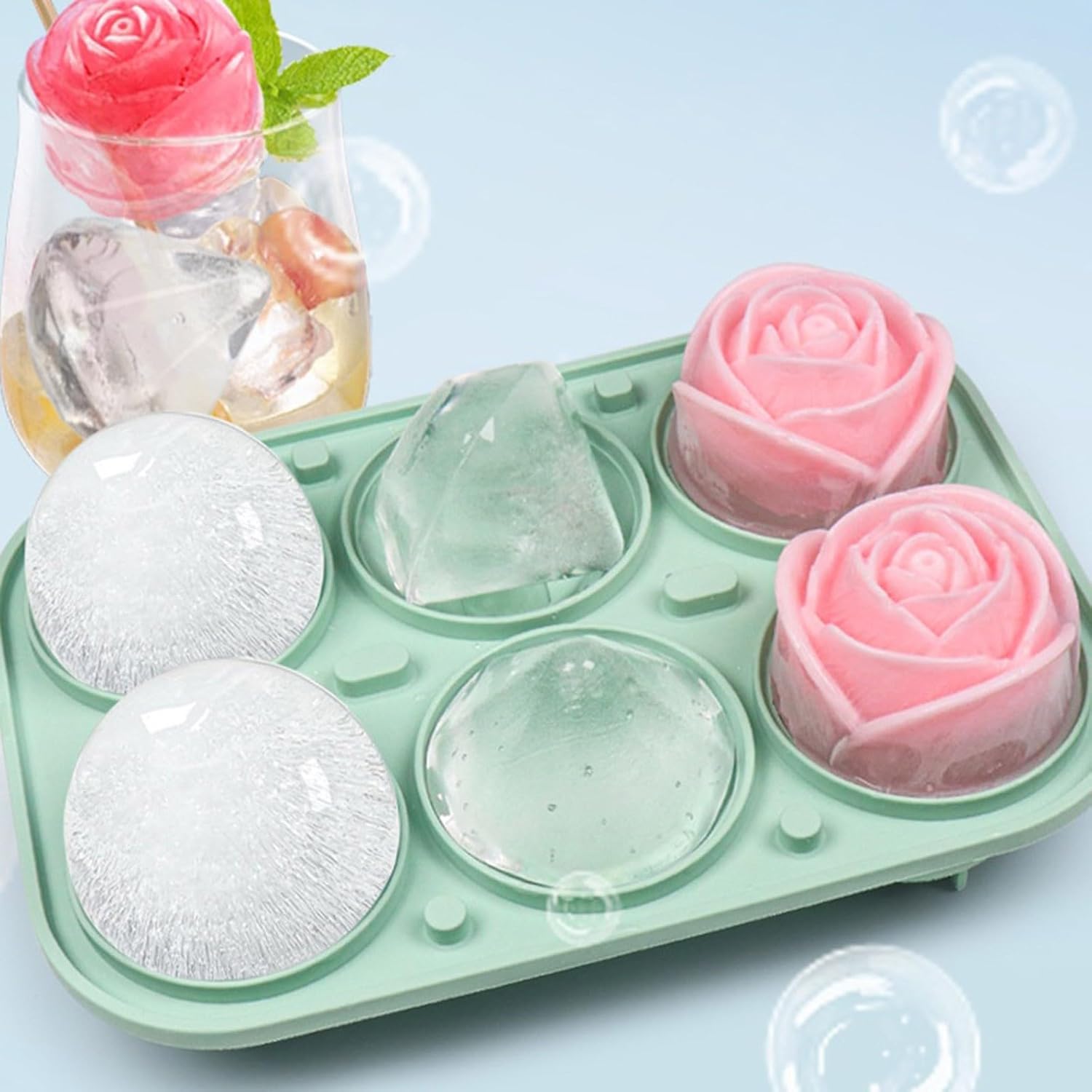 Ice Mold Sphere - 2026 Büyük Buz Kalıbı Kapaklı Silikon