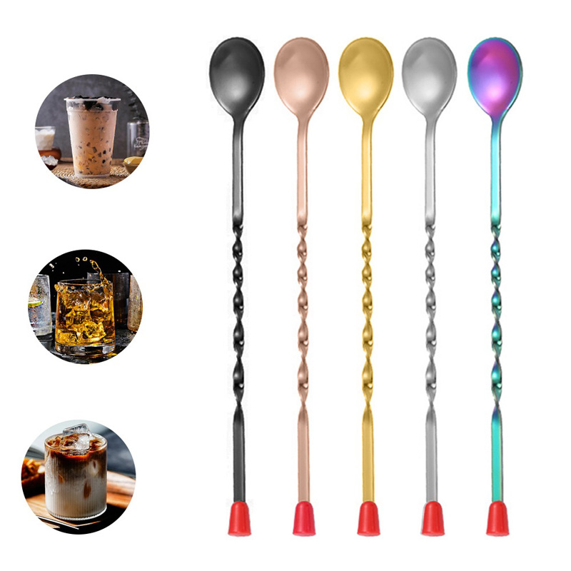 Bar Spoon Twisted - 100 Adet/grup Paslanmaz Çelik Bükülmüş Desen