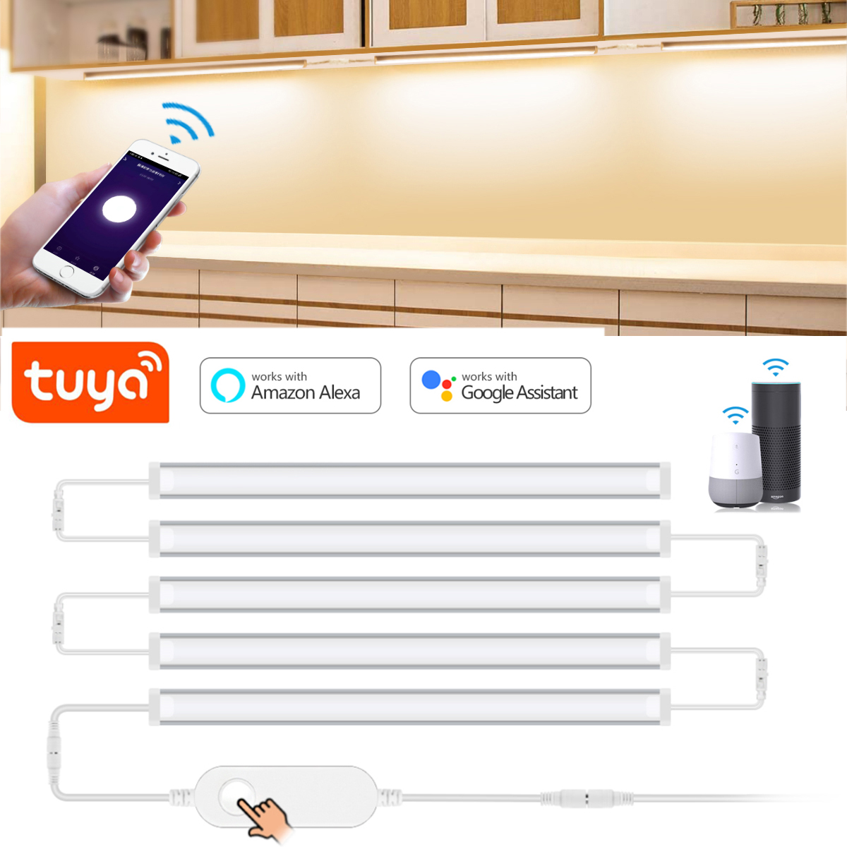 Home Bar And Cabinet - 1-5 adet mutfak Tuya akıllı LED