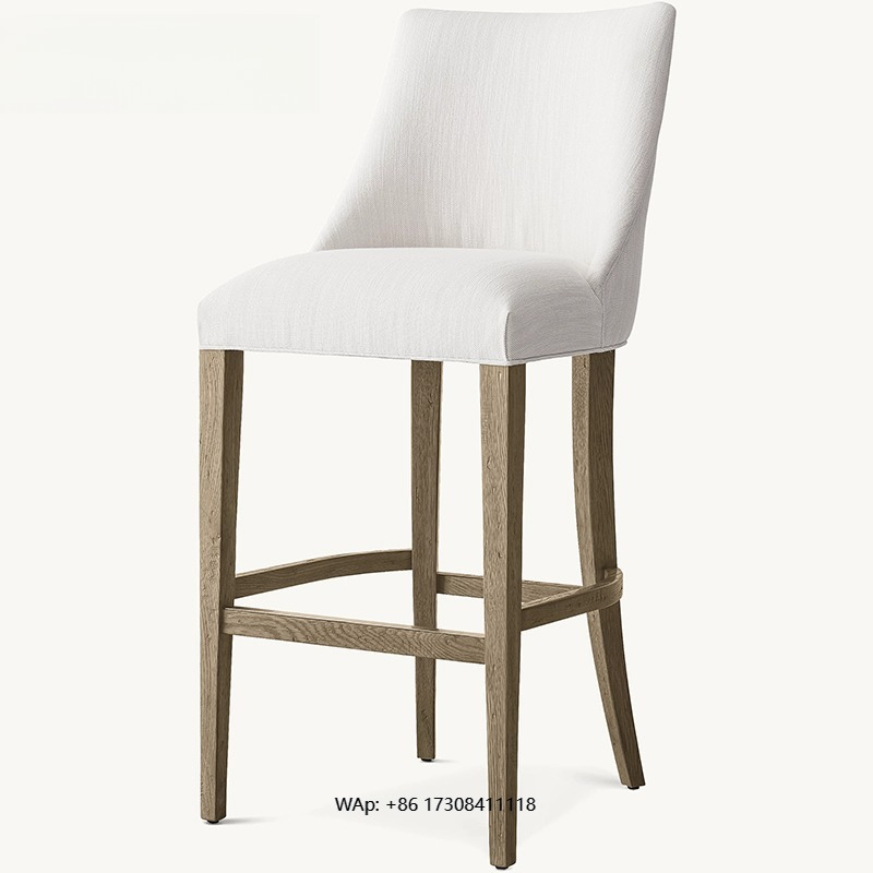 Home Bar Stools - Hafif lüks masif ahşap bar sandalyesi,
