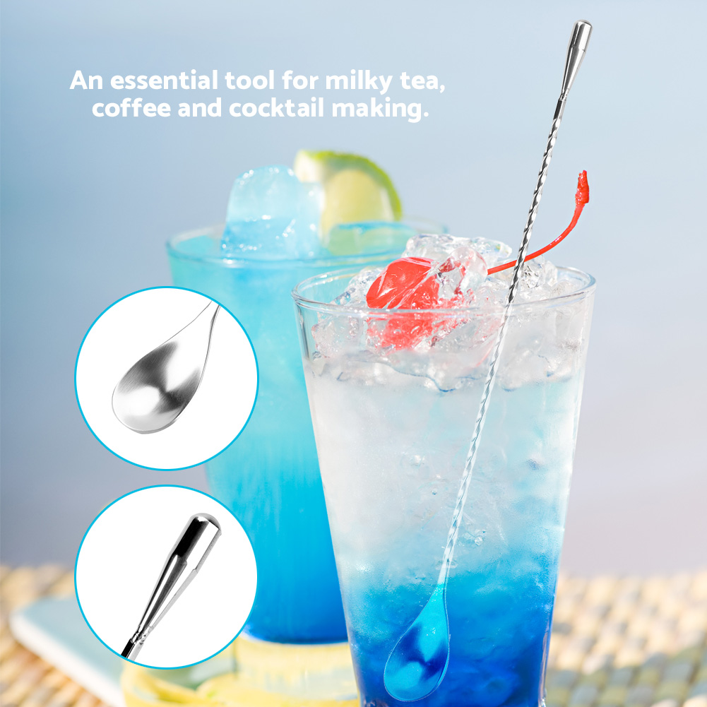 Bar Spoon Twisted - Bar Karıştırma Kaşığı Bar Kaşığı Paslanmaz
