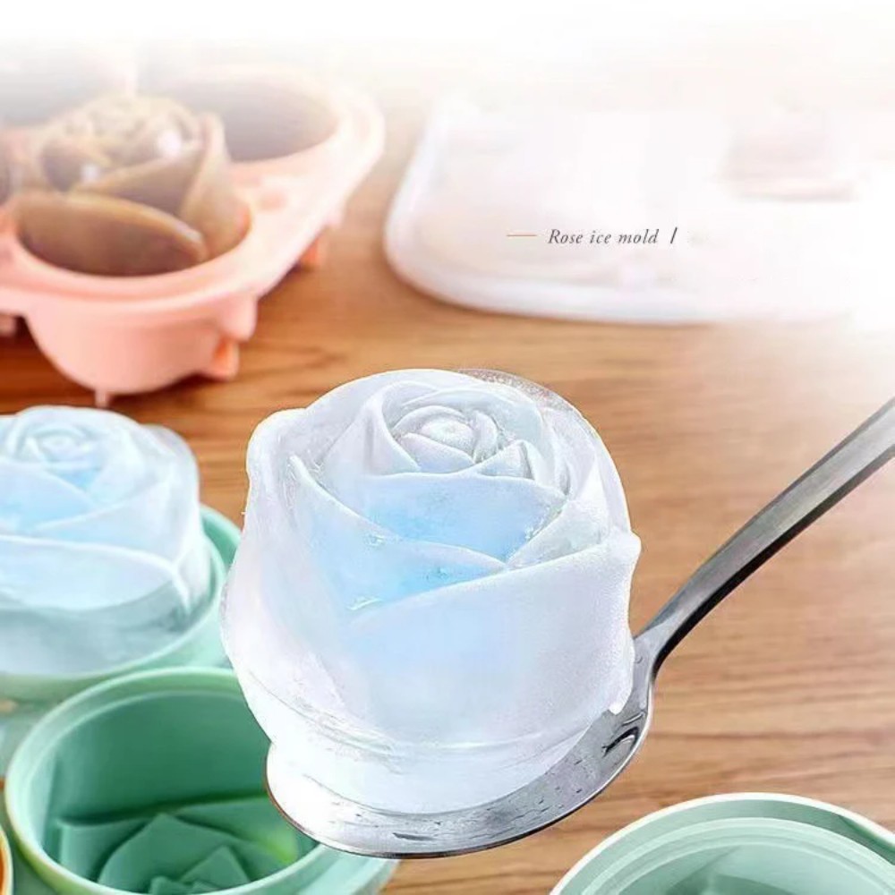 Ice Mold Sphere - 3 boyutlu gül silikon buz kalıbı