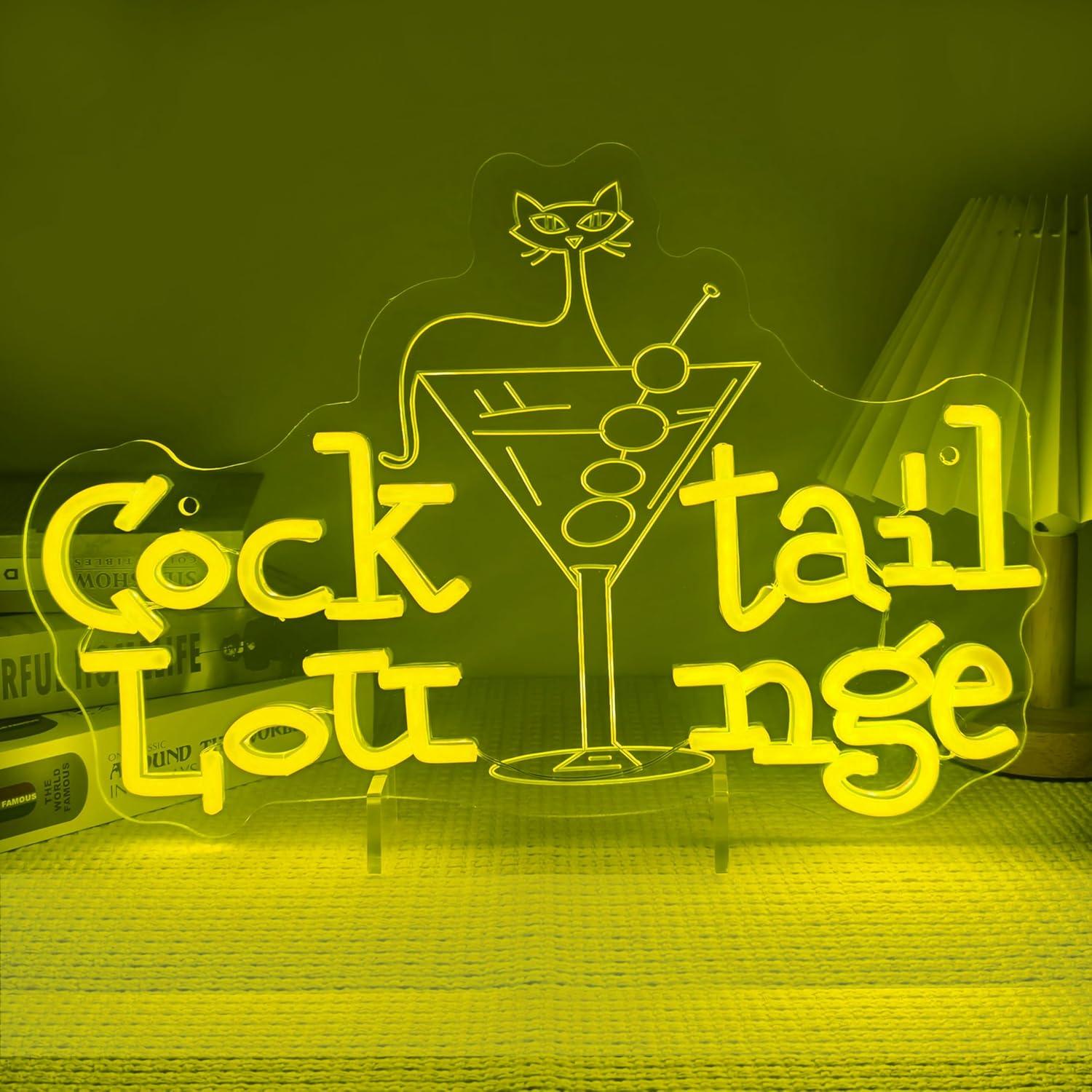 Home Bar Signs - Kokteyl Salonu Neon Tabelası Kısılabilir LED