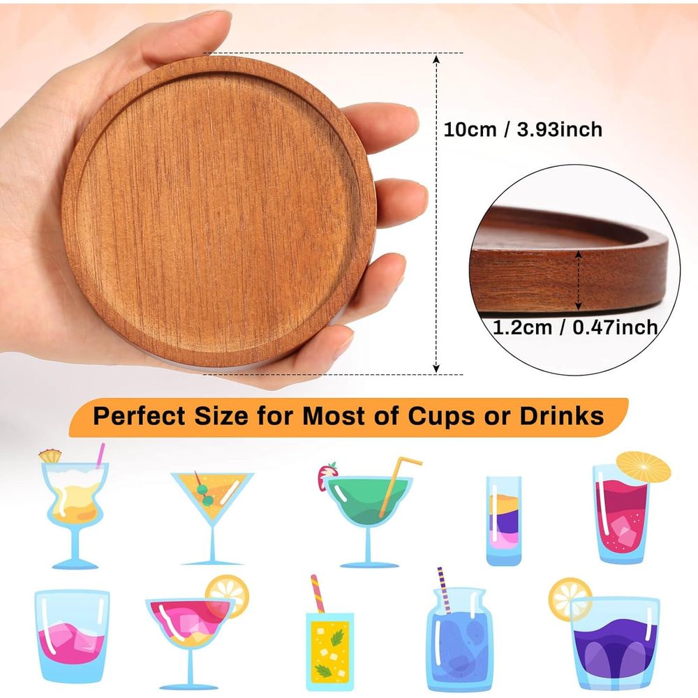 6'lı Akasya Ahşap Bardak Altlı - Home Bar Set incelemesi ve fiyatı