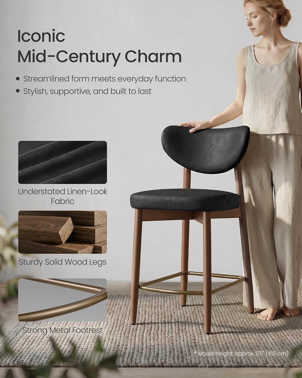 Orta Yüzyıl Modern Ahşap Bar T - Home Bar Seating incelemesi ve fiyatı
