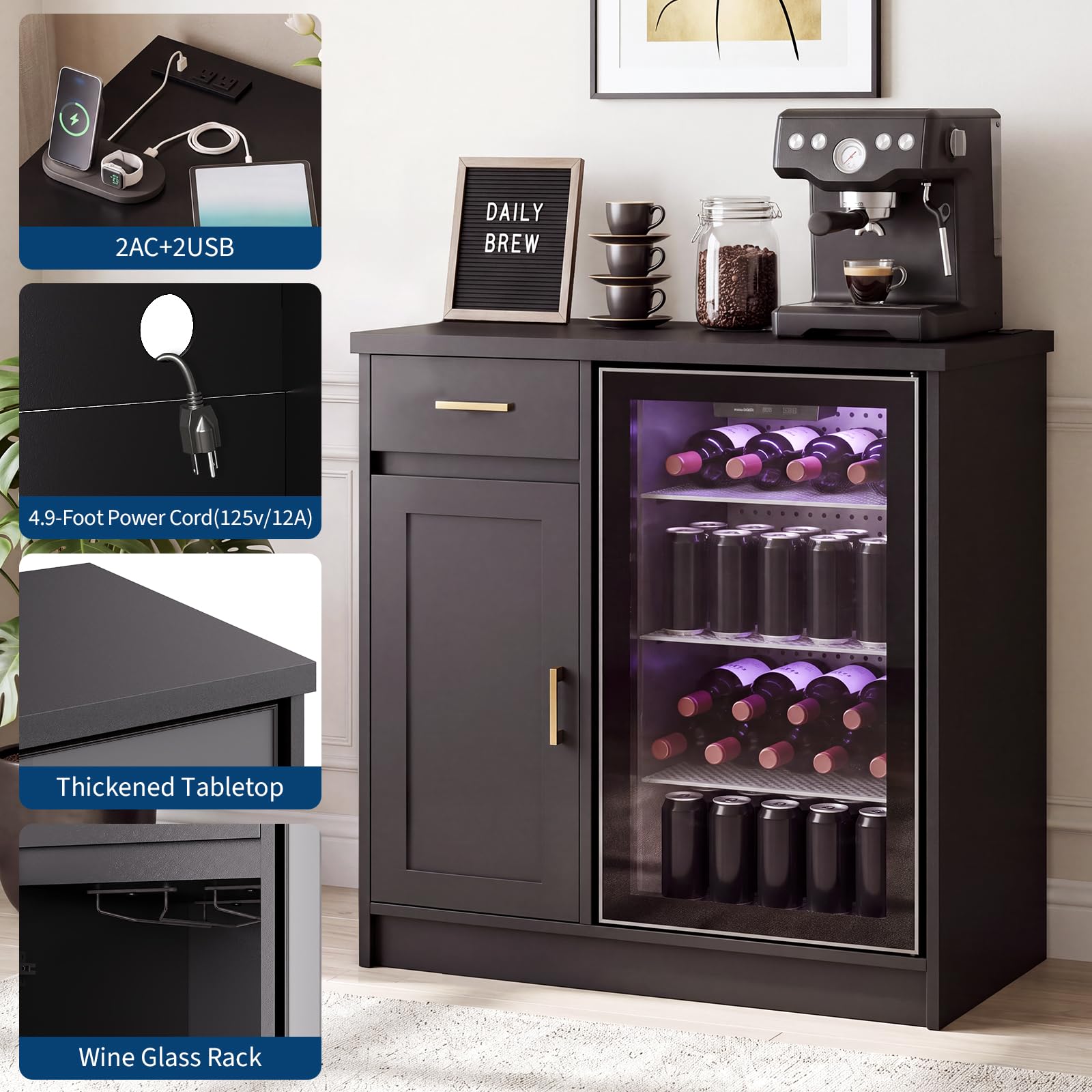 42 inç Çiftlik Evi Tarzı Şarap - Home Bar And Cabinet incelemesi ve fiyatı