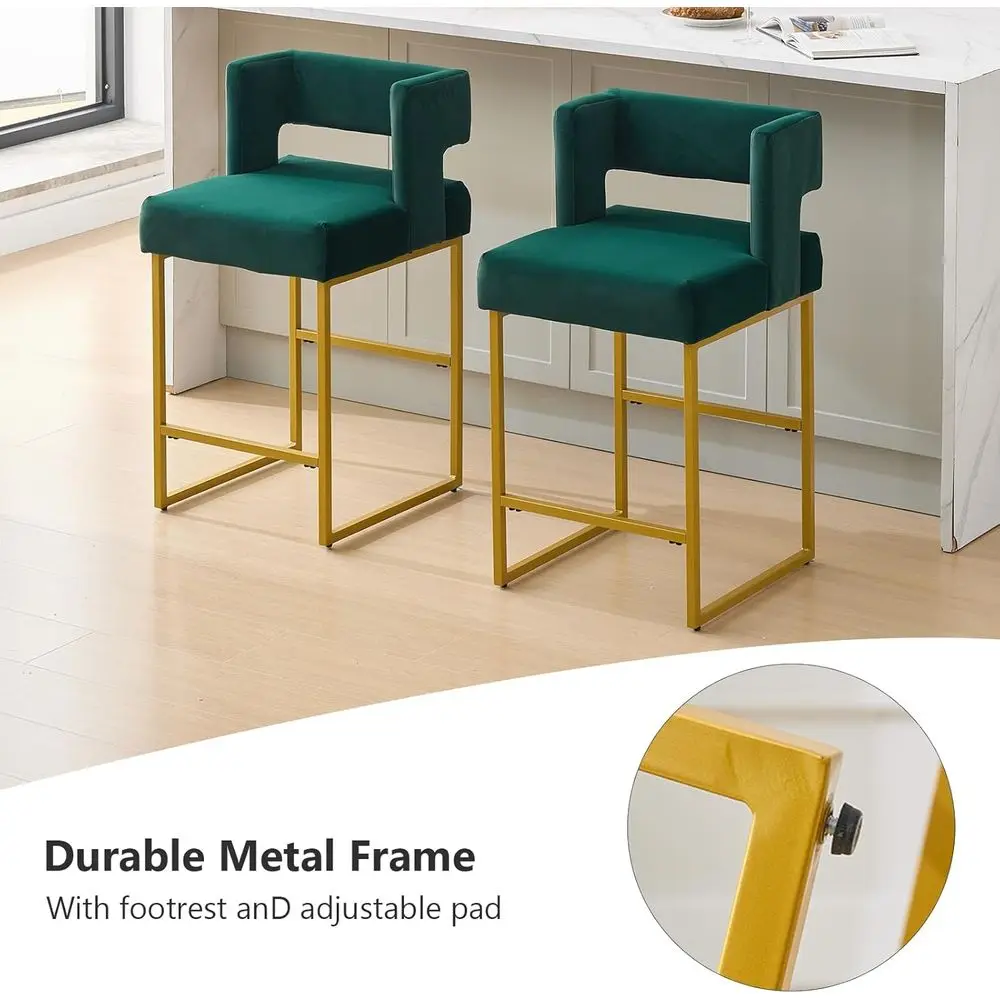 2'li Set Yeşil Kadife Bar Tabu - Home Bar Stools incelemesi ve fiyatı