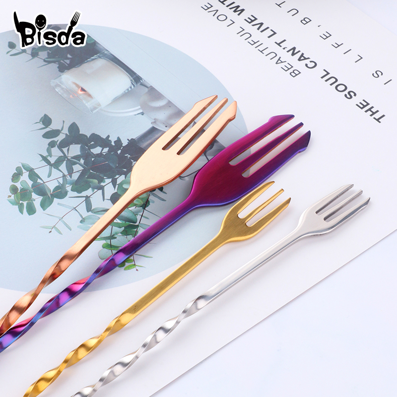 Çatallı Kokteyl Bar Kaşıkları, - Bar Spoon Twisted incelemesi ve fiyatı