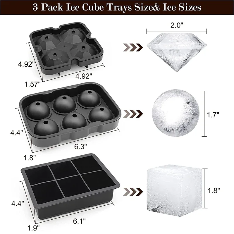 Büyük Buz Küpü Tepsileri Silik - Ice Mold Sphere incelemesi ve fiyatı