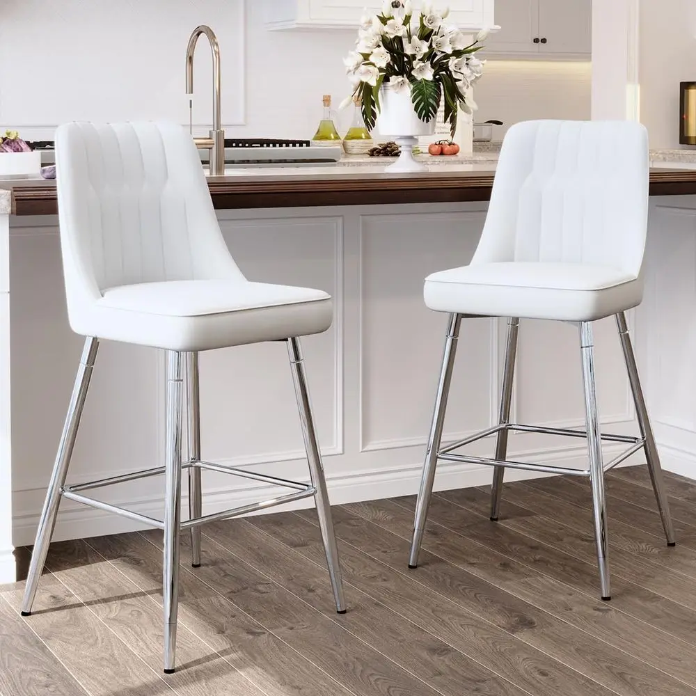 2'li Beyaz Döşemeli 27 cm Yüks - Home Bar Stools incelemesi ve fiyatı