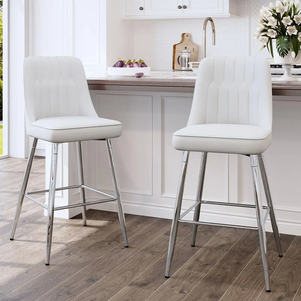 2'li Beyaz Döşemeli 27 cm Yüks - Home Bar Stools incelemesi ve fiyatı